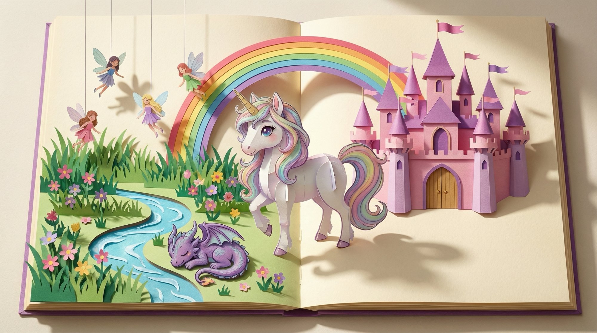 Magical meadow pop-up spread